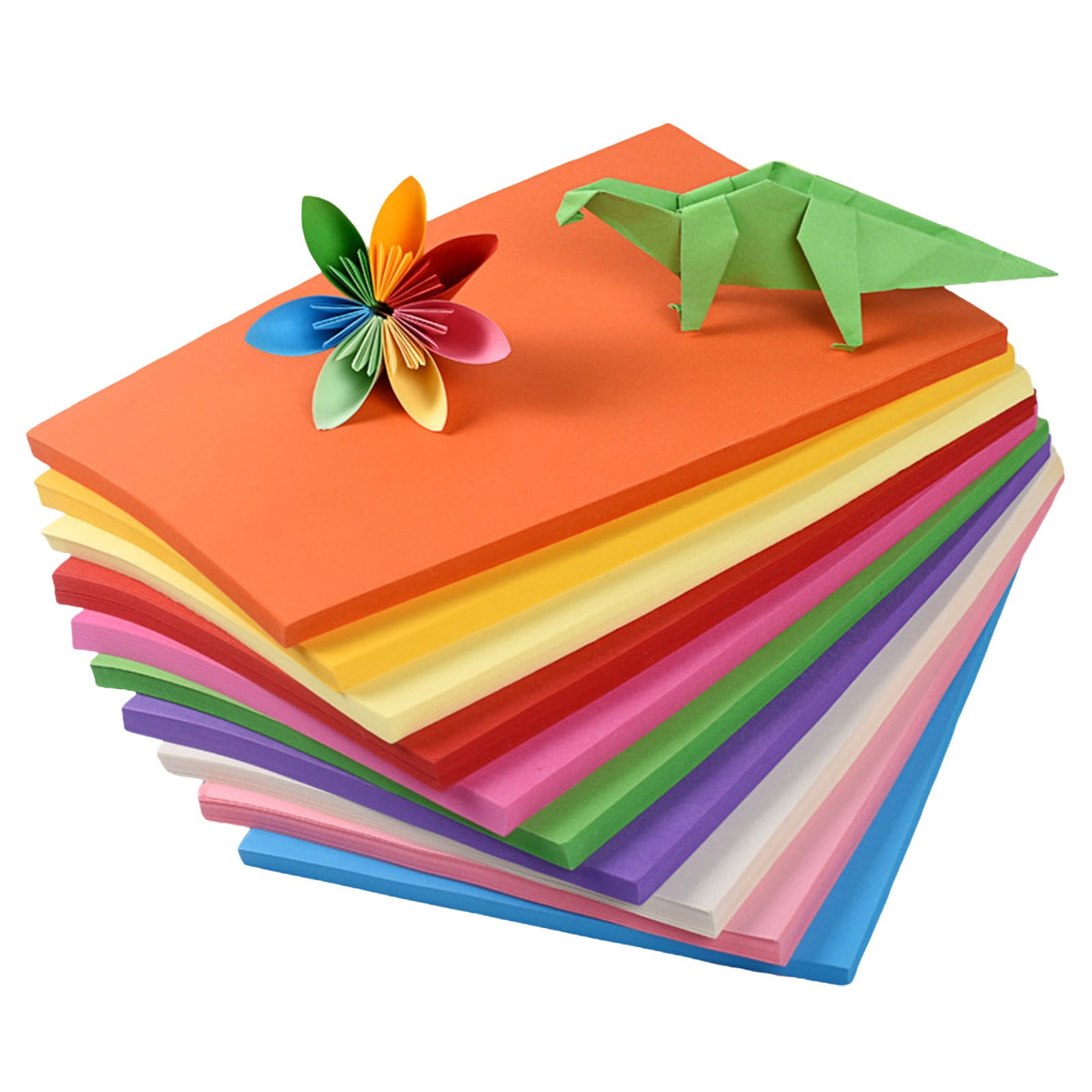A4 Color Origami Paper 100 Sheets 10 Solid Colors 8.27 in x 11.69 in Printable Craft Paper for Folding and Copying