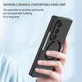 thumbnail image 4 of Dteck Magnetic Case for Samsung Galaxy Z Fold 6 5G (2024),Built in Iron Ring Compatible with MagSafe Charger,Shockproof Slim Fit Hard PC Lightweight Anti-scratch Protective Phone Cover,Black, 4 of 9
