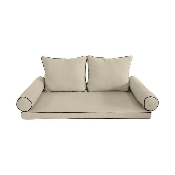 5PC Full Size Mattress 75"x53"x3" Porch Patio Swing Bed Bench Daybed