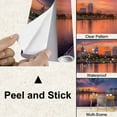 thumbnail image 4 of Peel and Stick Wallpaper Waterproof Tampa Riverwalk Sunset Wall Mural Decor Self Adhesive and Removable 100in x 144in, 4 of 8