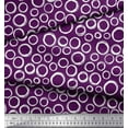 thumbnail image 3 of Soimoi Purple Cotton Poplin Fabric Circle & Oval Geometric Printed Craft Fabric by the Yard 42 Inch Wide, 3 of 3