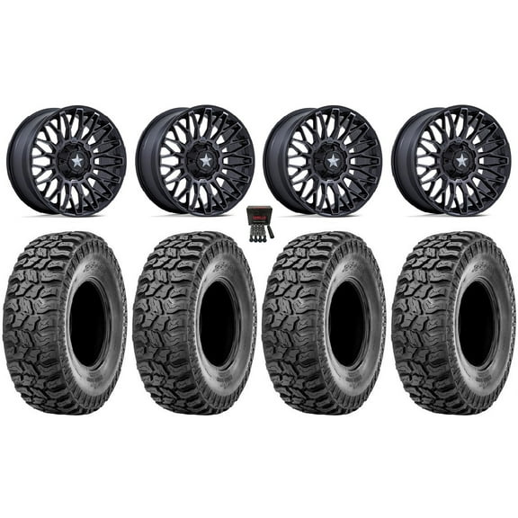 MSA Clubber 15" Wheels Black DDT 33" Ridge Saw 2.0 Tires Polaris RZR XP 1000 / PRO XP / Ranger XP 900/1000
