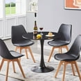 thumbnail image 2 of Round Dining Table Small Black Kitchen Table 31.5" in Tulip Design Modern Pedestal Table for Small Space Dining Room 2 to 4 Person, 2 of 2