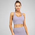 thumbnail image 4 of Arlun Sports Bra for Women High Support Comfortable and Stylish Activewear for Home Yoga and Exercise Solid Color Stretch Racerback Casual Bras for All Season Purple XL, 4 of 5