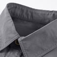 thumbnail image 5 of Cargo Shirt for Men Short Sleeve Multi-Pocket Summer, Casual Button Down Shirt Tops, Grey, 5 of 8
