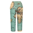 thumbnail image 4 of BUIgtTklOP no boundaries Women's Plus Size Vintage Wide Leg Pants Cotton Linen Harem Pants Summer Elastic Waist Casual Lightweight Baggy Dandelion Pants for Beach,Cropped Pants for Women Clerance, 4 of 5