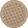 thumbnail image 1 of Safavieh Courtyard Brown Indoor Outdoor Rug - Round 4', 1 of 5