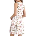 thumbnail image 6 of Mifsaly Floral Dresses For Women Midi V Neck A Line Sleeveless Button Down Dress Tiered Skirt Elegant Casual Summer Vacation Beach Sundresses XXL, 6 of 7