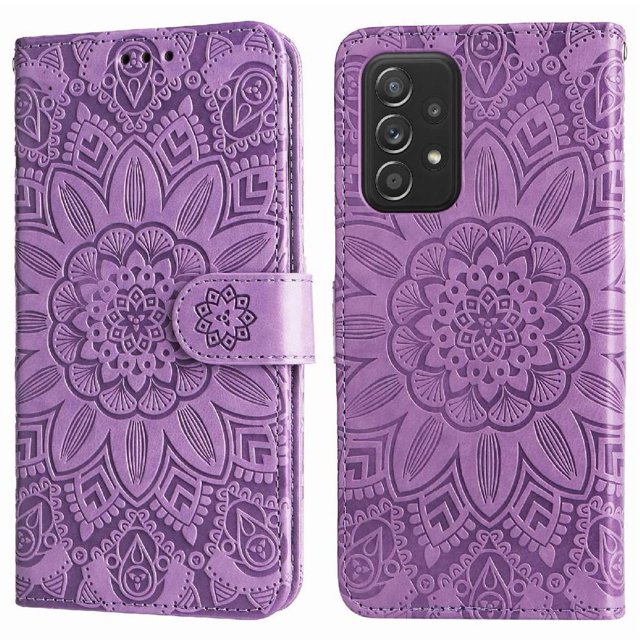 Funda tipo cartera GANGXUN para Samsung Galaxy A52 , diseño girasol, cuero PU, soporte, cierre magnético, tarjetero