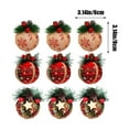 thumbnail image 3 of YIMWNYI 9Pcs Christmas Cloth Bag Foam Decorative Hanging Ornaments, Red Plaid Tree Decorations, Festive Holiday Decor for Home, Party, and Shopping Mall, 3 of 6