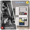 thumbnail image 5 of Garvee 71" Garage Storage Cabinets, Rolling Metal Cabinet with Adjustable Shelves & 2 Drawers for Home, Office, Garage, White, 5 of 8