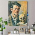 thumbnail image 4 of Qisvanset Vintage Skull Still Life Canvas Print 12x16 Inch Study Room Art, 4 of 8
