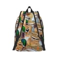 thumbnail image 2 of Naloa Mallard Ducks Canvas Backpack for Men Women Rucksack Casual Travel Daypack College Tote Satchel Bookbag for Teens-Medium, 2 of 7