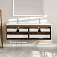 thumbnail image 6 of Eviva Surf 57" Rosewood Modern Bathroom Vanity Set with Integrated White Acrylic Double Sink, 6 of 7