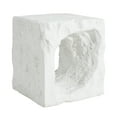thumbnail image 3 of Christopher Knight Home MGO Outdoor Side Table, Cave-Like Sculptural Design, White, 3 of 13