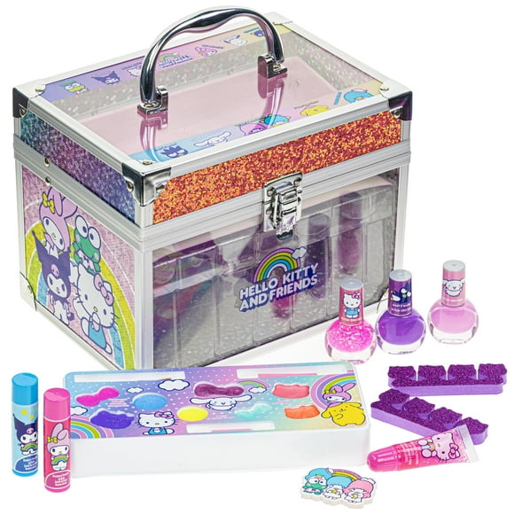 Set de maquillaje Townley Girl Hello Kitty & Friends con funda de tren