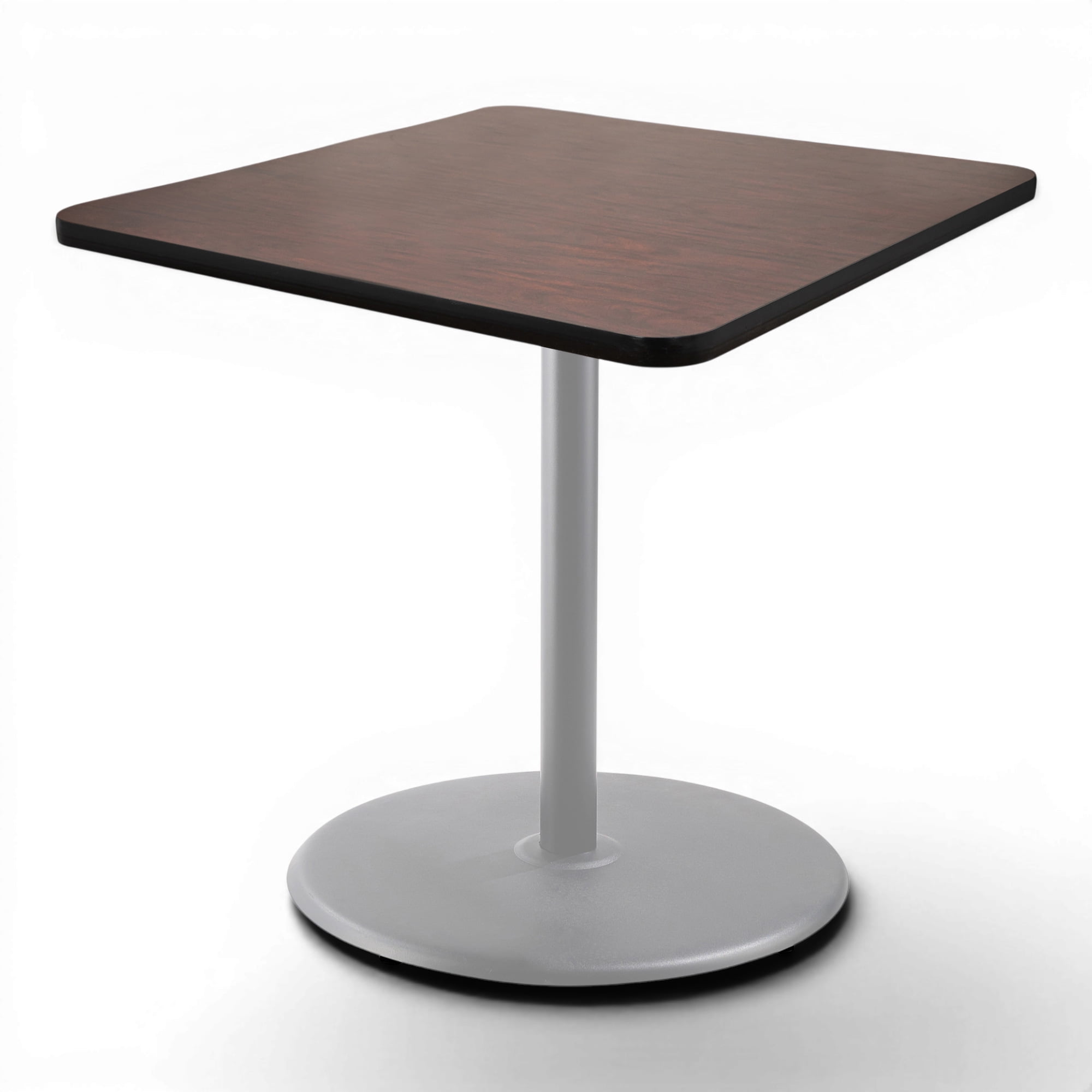 Hampden Furnishings Bennet Collection 36 Inch Cafe Table with Steel Frame and Mahogany Top