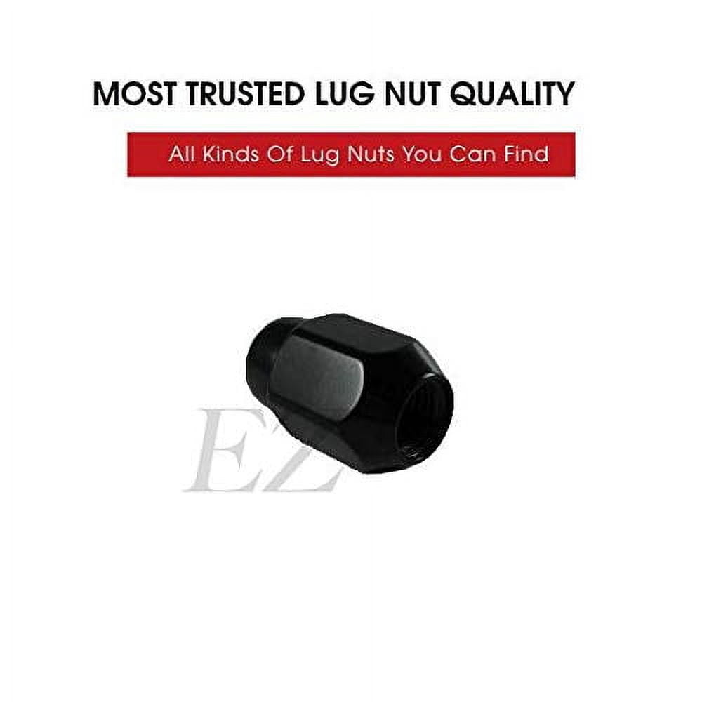 EZAccessory 20 Black Acorn Lug Nuts 7/16" Thread Size 13/16" Hex