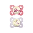 thumbnail image 3 of MAM Night Pacifiers (2 Pacifiers & Sterilizing Box), MAM Pacifiers 0-6 Months, Best Pacifier for Breastfed Babies, Assorted, Glow in the Dark Pacifier, 3 of 9
