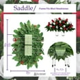 thumbnail image 2 of Sympathy Silks Artificial Cemetery Flowers 30" Red and White Rose Buds Saddle for Headstone, 2 of 9