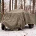 thumbnail image 3 of WHITEDUCK Canvas Tarp 18 oz. Heavy Duty Waterproof UV Resistant, Rustproof Grommets, Industrial & Commercial Use Cloth Tarps (Cut Size: 6x8, Finished Size: 5'6"x7'6", Olive Drab), 3 of 5