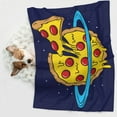 thumbnail image 6 of Yiaed PLANETA EN FORMA DE PIZZA Print Dog Blankets-Cat Blanket Washable for Couch Protection,Puppy Blanket, Soft Plush Reversible Throw Furniture Protector-Medium, 6 of 8