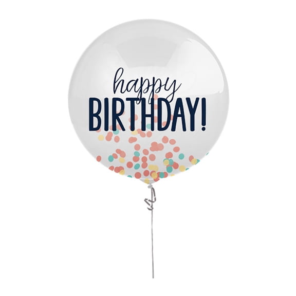 Rainbow Confetti 24" Birthday Balloon