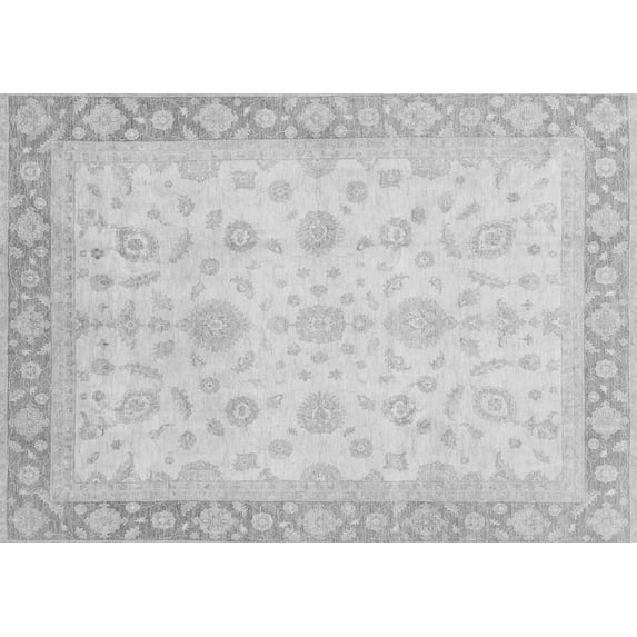 Ahgly Company Indoor Rectangle Abstract Gray Modern Area Rugs, 5' x 8'