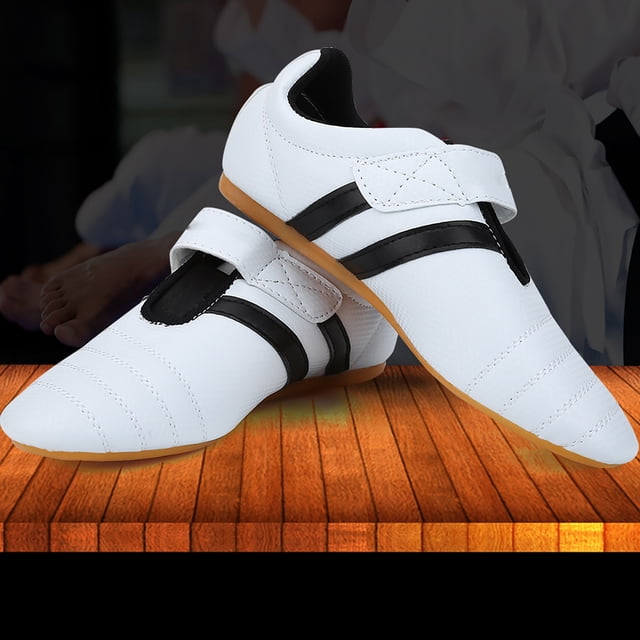 Zapatos de Artes Marciales Zapatos de Taekwondo Uk Blanco Pu Taekwondo Deporte Boxeo Kung Fu Taichi Zapatos Ligeros para Adultos y Niños 43 ANGGREK Otros