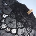 thumbnail image 6 of Elegant Vintage Ladies Handmade Black Cotton Parasol Umbrella Party Wedding Dancing Bridal Decor, 6 of 8