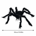 thumbnail image 3 of Halloween Giant Spider Halloween Outdoor Decoration, 19.68 in Giant Spider for Halloween Outdoor Garden, Yard, Haunted House, Halloween Party Decoration (Black), 3 of 9