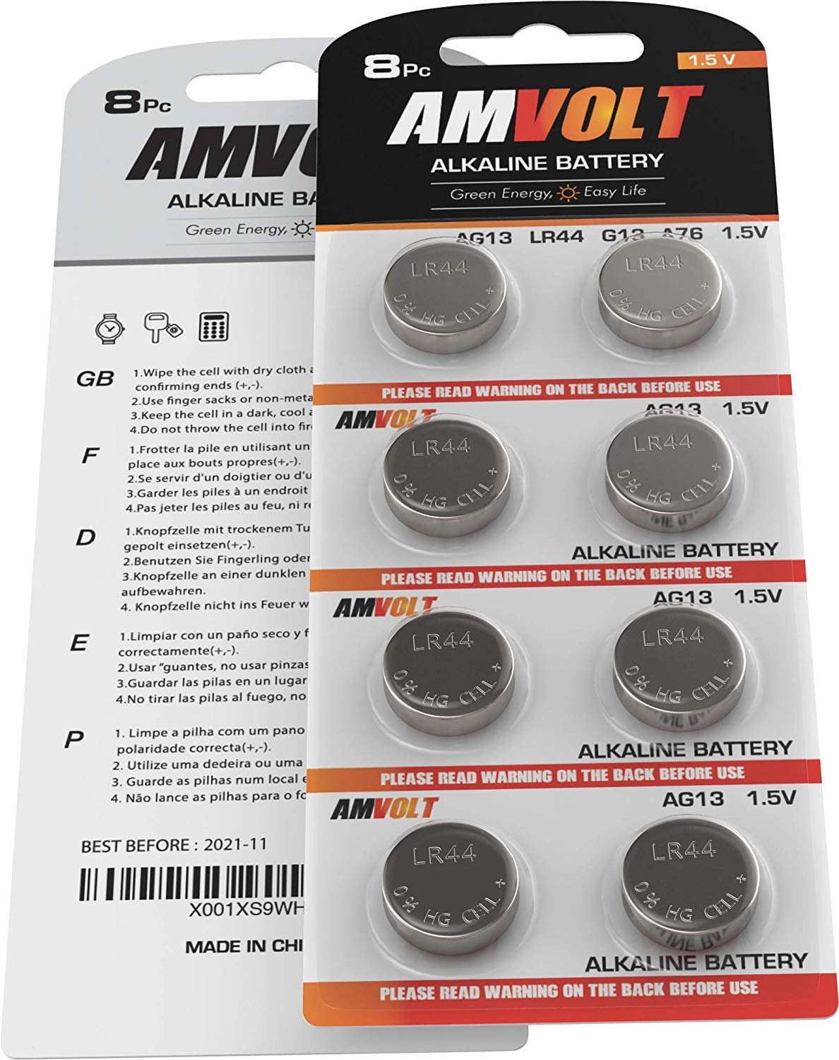 8 Pack Lr44 Ag13 Battery Ultra Power Premium Alkaline 1 5 Volt Non Rechargeable Round Button Cell Batteries For Watches Clocks Remotes Games Controllers Toys Electronic Devices 21 Exp Date Walmart Com Walmart Com 8 Pack Lr44 Ag13 Battery Ultra Power Premium Alkaline 1 5 Volt Non Rechargeable Round Button Cell Batteries For Watches Clocks Remotes Games Controllers Toys Electronic Devices 21 Exp Date Walmart Com Walmart Com