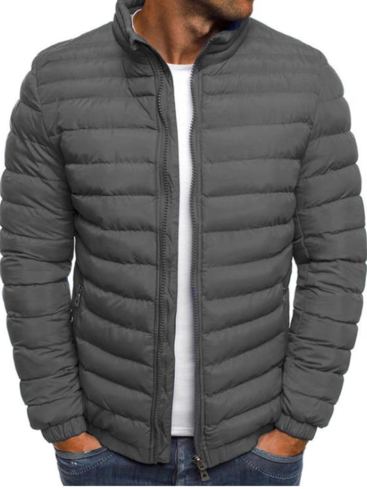 Men's Puffer Bubble Down Coat Jacket Lightweight Quilted Padded Packable Outwear 