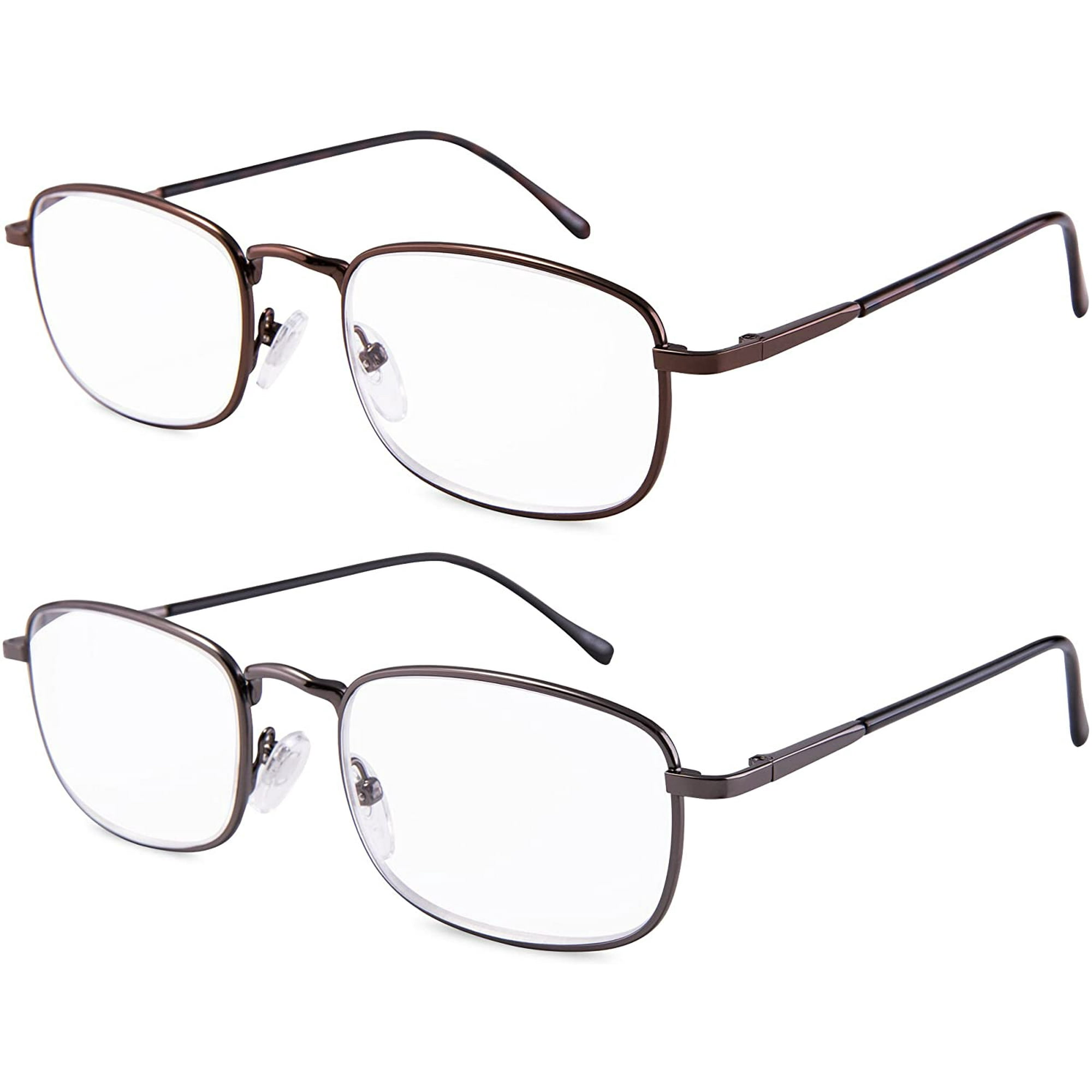 High Magnification Power 2 Pairs Spring Hinge Reading Glasses Ultra Clear Men Women Reader 4.50 5.00 5.50 6.00 Walmart