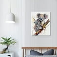 thumbnail image 3 of JRXY Koalas Wall Art Print Funny Cute Mother Koala and Baby Koala on Tree Pictures Colorful Splash-Ink Animal Poster for Bathroom Living Room Artwork 16x20, 3 of 4