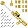 thumbnail image 1 of 1 Set Valve Core Remover Tool for HVAC System Valve Core Remover Installer Tools Kit with Dual Size SAE 1/4 and 5/16 Port Valve Cores and Brass Nuts for Refrigeration A/C, 1 of 9