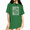 Green, variant on UNISHE Summer Neutral Floral Graphic Shirt for Women - Soft Beige Lily Line Art Tee