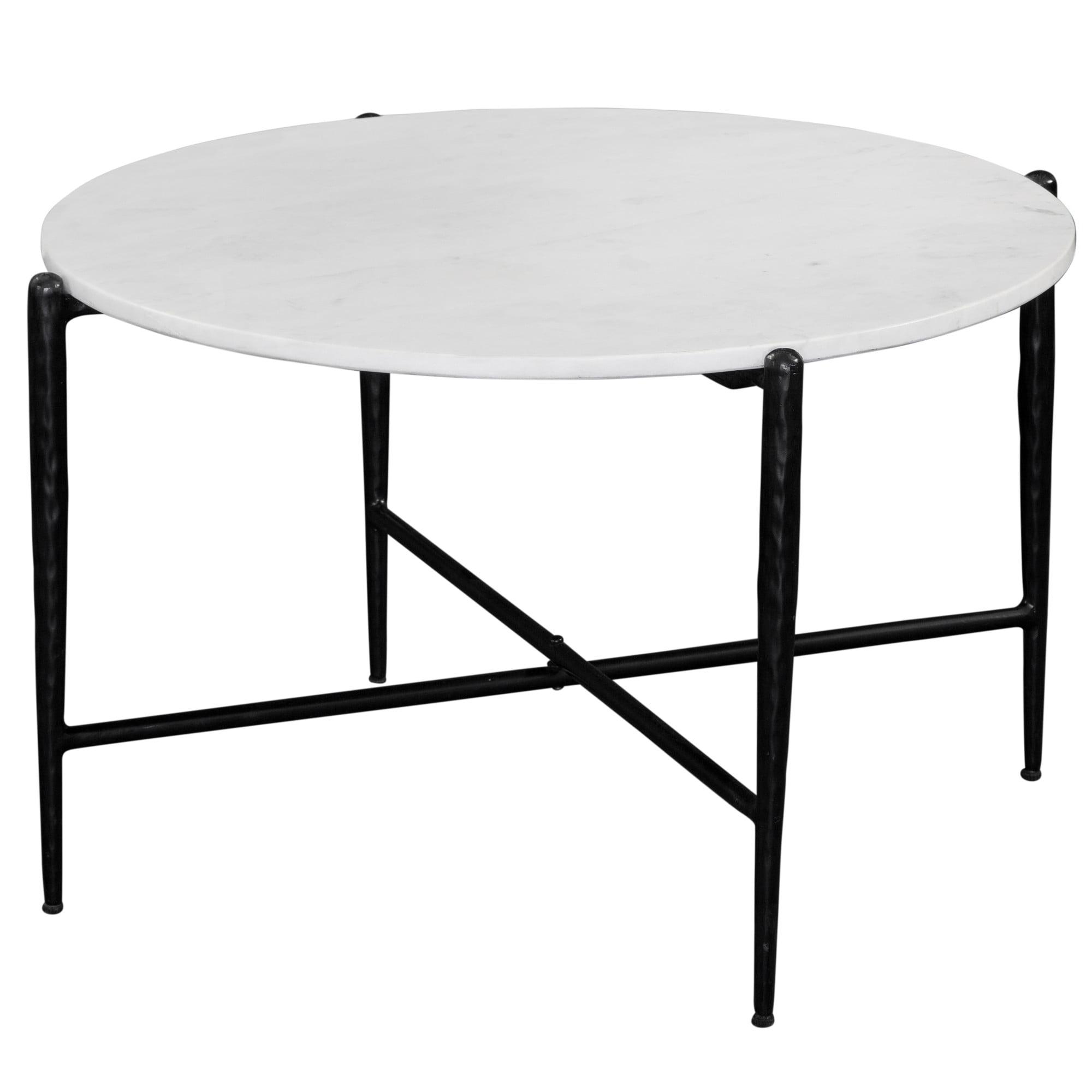Steve Silver Loxie Marble Top Round Coffee Table, White