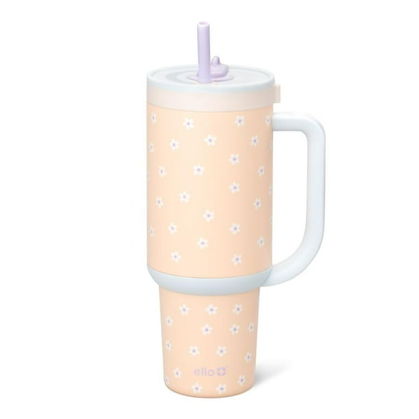 Vaso Ello Oasis de 1,2 litros con asa y pajitas retráctiles