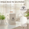 thumbnail image 5 of Perfnique Kitchen Compost Bin, 1.7 Gallon Countertop Compost Bin includes 2 Carbon Filters, Food Waste Bin for Kitchen with trash bags (Cream White), 5 of 6