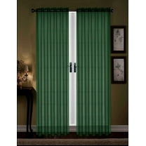 Gorgeous Home LINEN Solid Voile Sheer Curtains, 55” x 84” (2 Panels)