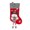 Red, variant on Christmas Stocking Gift Bag with Faceless Lovers Doll Fireplace Decor Gray Cloth 1 Pack