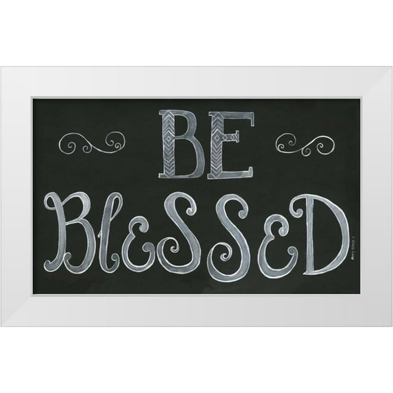 Shamp, Cindy 18x12 White Modern Wood Framed Museum Art Print Titled - Be Blessed
