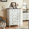 thumbnail image 5 of Joaxswe Tall 6 Drawers Dresser Fluted Dresser for Bedroom, Farmhouse Chest of Drawers Wooden Dresser for Closet, White, 5 of 8