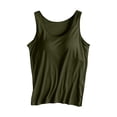 thumbnail image 4 of Womens Tops Womens Tank Tops With In Bra Summer Basic Padded Yoga Shirt Shelf Bras Workout Camisole Casual Undershirt Casual Sleeveless Tank Tops For Women, 4 of 7