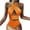 Orange, variant on YEAHITCH Womens Swimsuit,Juniors Swimsuit,Clearance Swimsuit,Two-Piece Sets,Off-the-Shoulder,High WaistOrange,L (US:8)