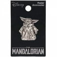 thumbnail image 2 of Star Wars The Mandalorian The Child Grogu Standing Pewter Lapel Pin, 2 of 2