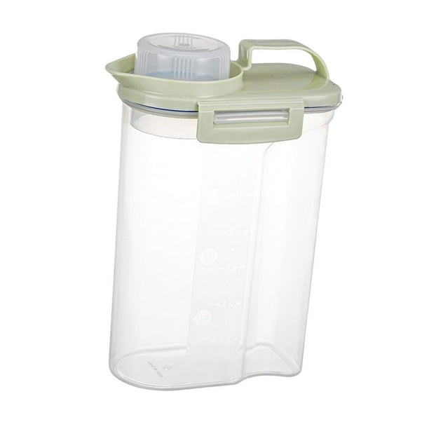 Dispensador de cereales sellado, frascos de almacenamiento con taza medidora, tanque hermético para granos 25 kg Verde