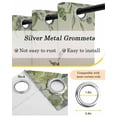 thumbnail image 6 of Hummingbird Blackout Curtains 84 Inches Long for Bedroom, Sage Green Botanical Leaf Vintage Botanical Thermal Insulated Room Darkening Black Out Window Curtain Panels Grommet Drapes for Living Room, 6 of 8
