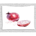 thumbnail image 1 of Vegetable Art Tapestry, Watercolor Onion Figure with Brushstroke Effects Organic Natural Artwork, Wall Hanging for Bedroom Living Room Dorm Decor, 80W X 60L Inches, Dried Rose Red, by Ambesonne, 1 of 2